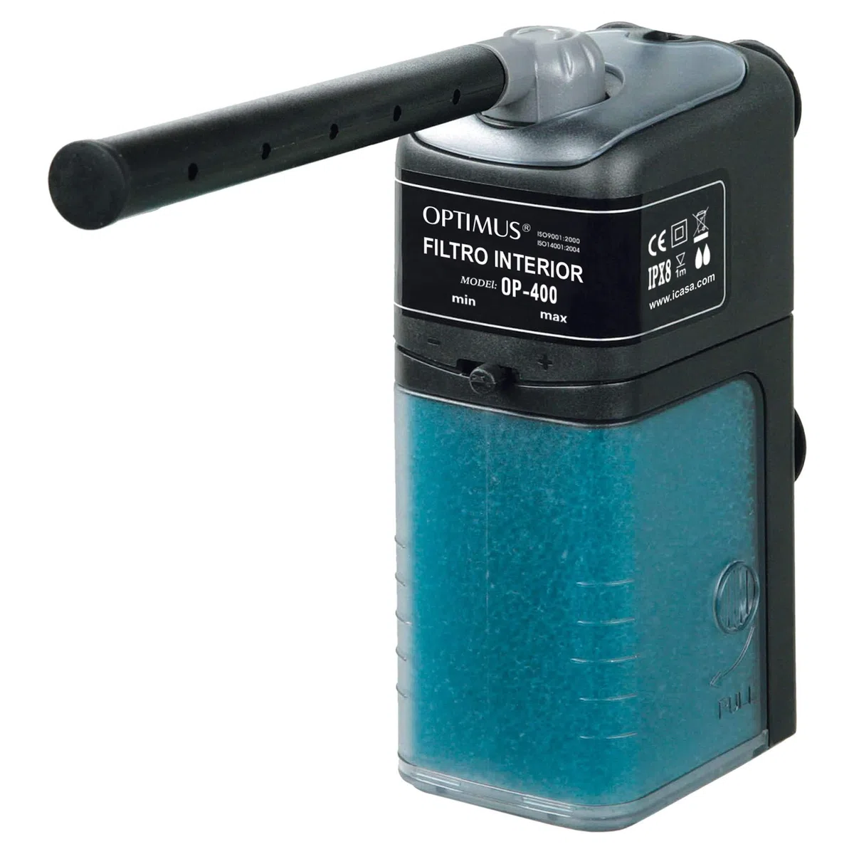 ICA OP400 Optimius 400 - Filtro Interior & OPC400 Carga Foamex y Carbón para Optimus 400