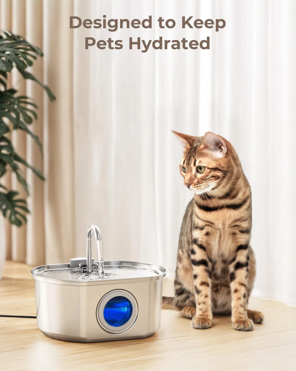 Neareal Bomba de agua de repuesto para fuente de agua para gatos, dispensador automático de agua para perros de 3,2 L