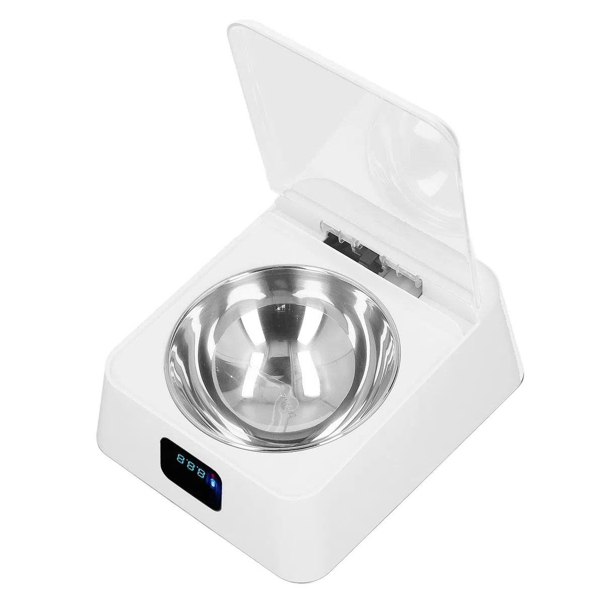 Comedero Inteligente, Cuenco para Mascotas con Apertura de Tapa de Inducción y Sensor Infrarrojo para Perros Pequeños y Medianos, Capacidad de 350ml