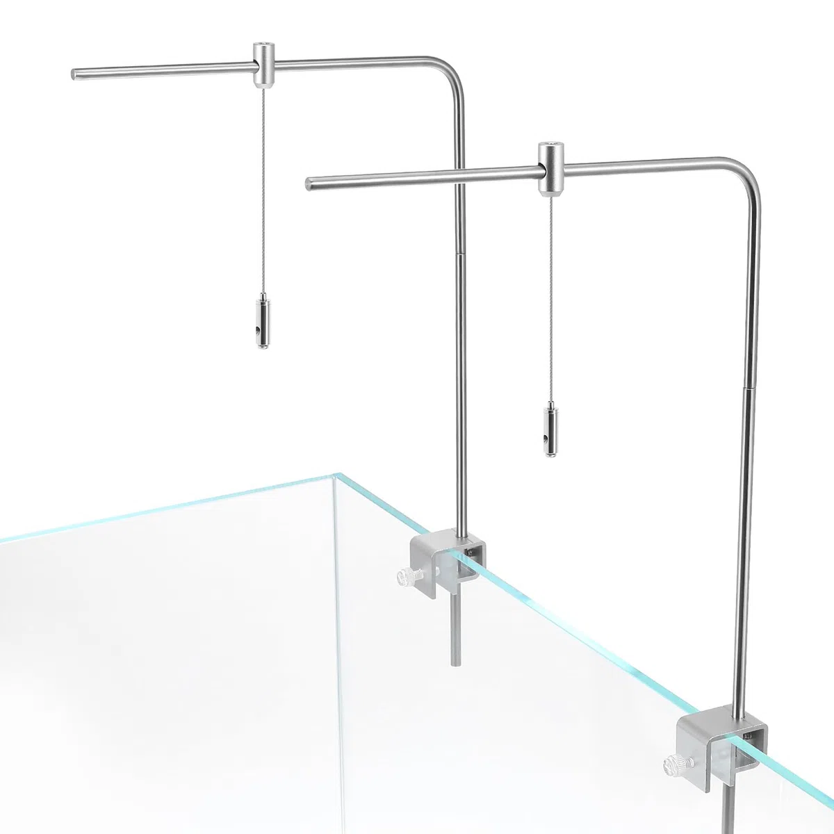 HANABASS Soporte Ajustable para Luz de Acuario de Rack de Aluminio para Tanque de Peces Holder para Lámpara LED de Plantas Acuáticas Compatible con Agua Dulce y Salada