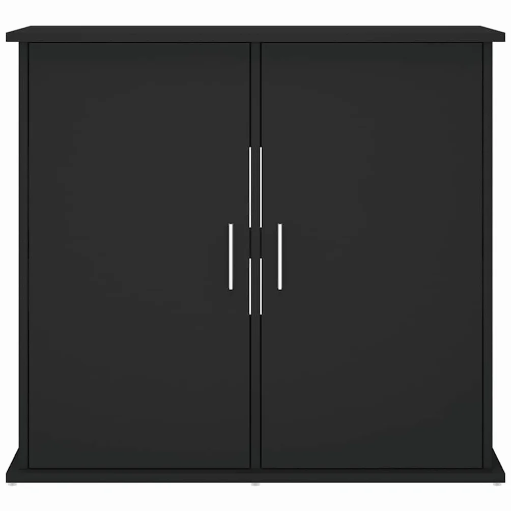 vidaXL Soporte para Acuario Madera de ingeniería Negro 81x36x73 cm, Mueble para pecera, Armario para Acuario, Soporte de Madera para pecera