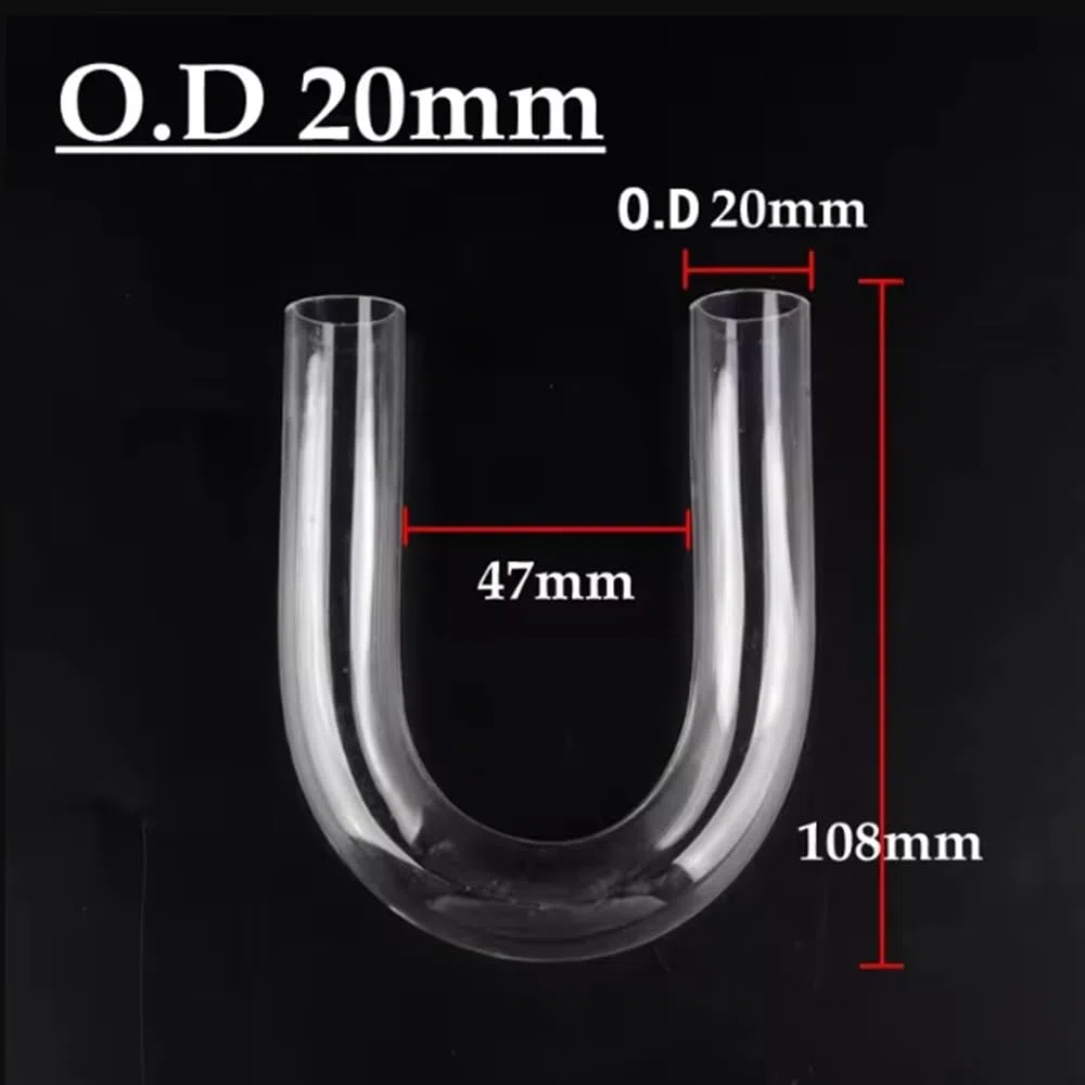 tubo acrílico rígido transparente, Acrylic Pipe, O.D 20~32mm Aquarium Fish Tank U-Shape Air Tube Fittings Transparent U-Tube 2PC(O.D 20mm)