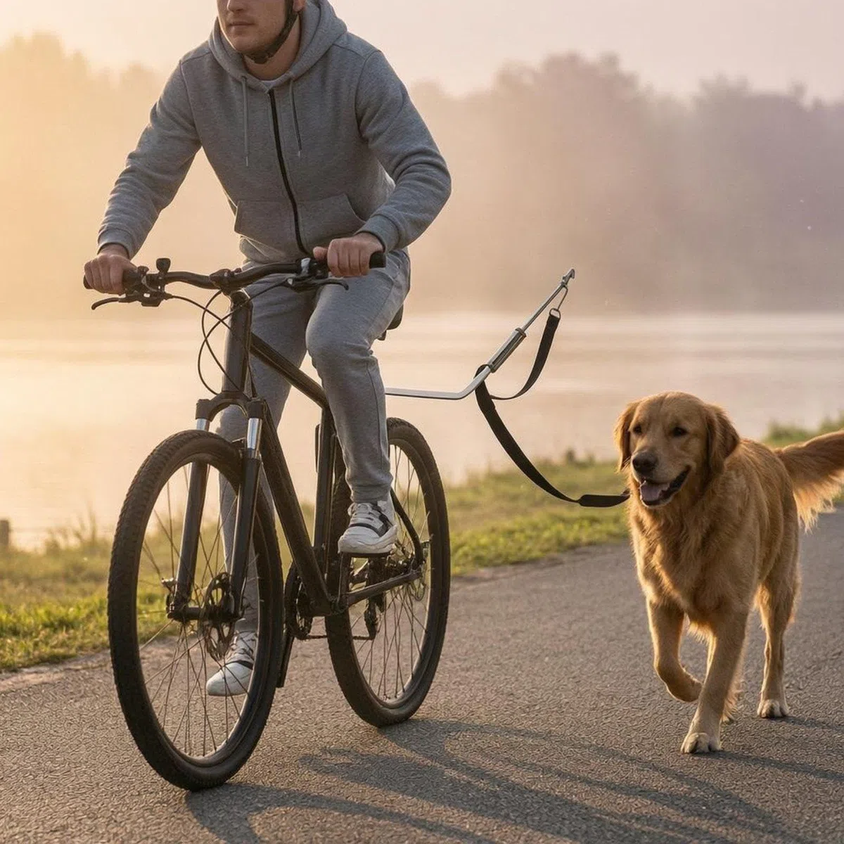Correa de Bicicleta para Perros, Ideal para Paseos Nocturnos, Acampadas Y Viajes.