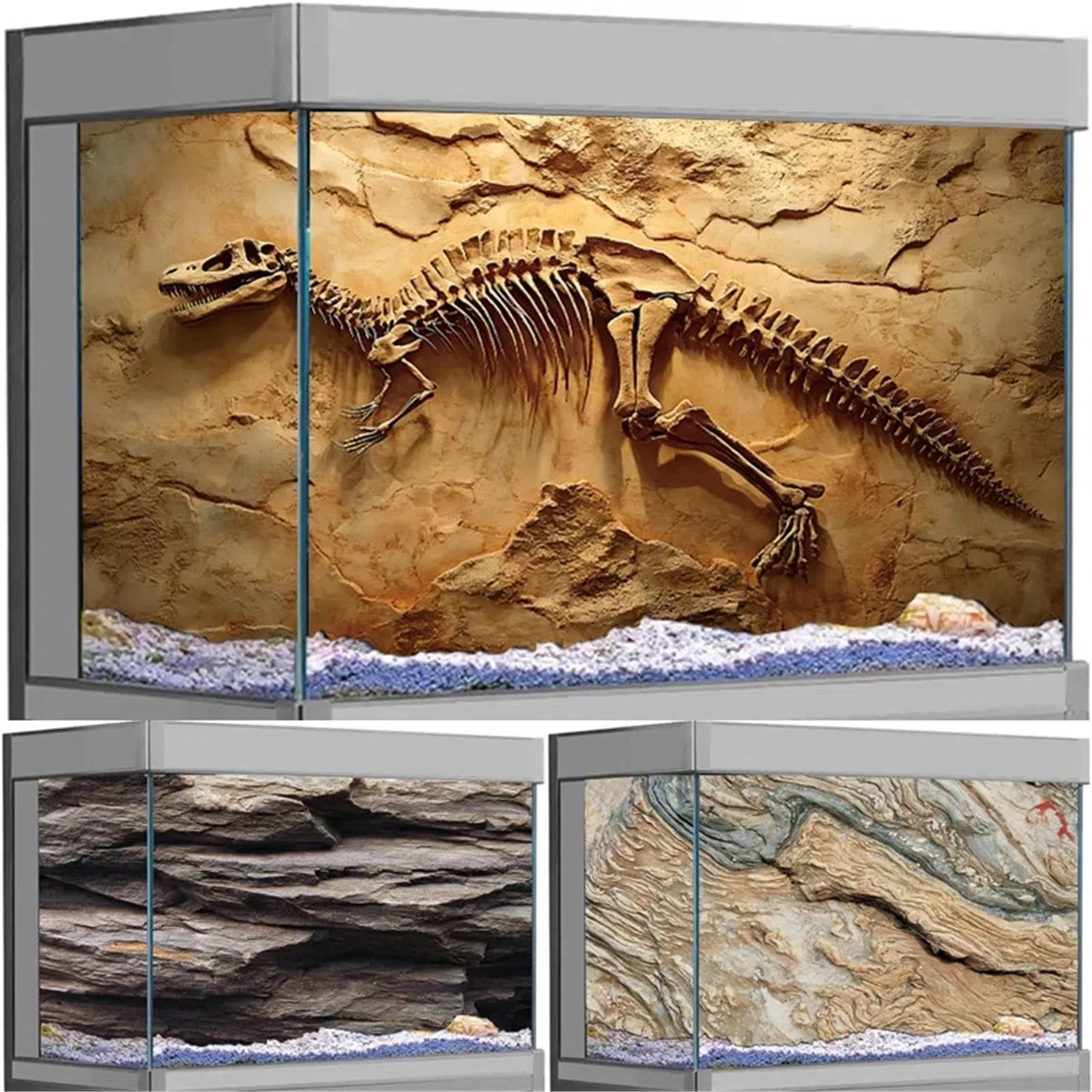 Etiqueta engomada del Fondo Acuario de la decoración Tanque Peces 3D