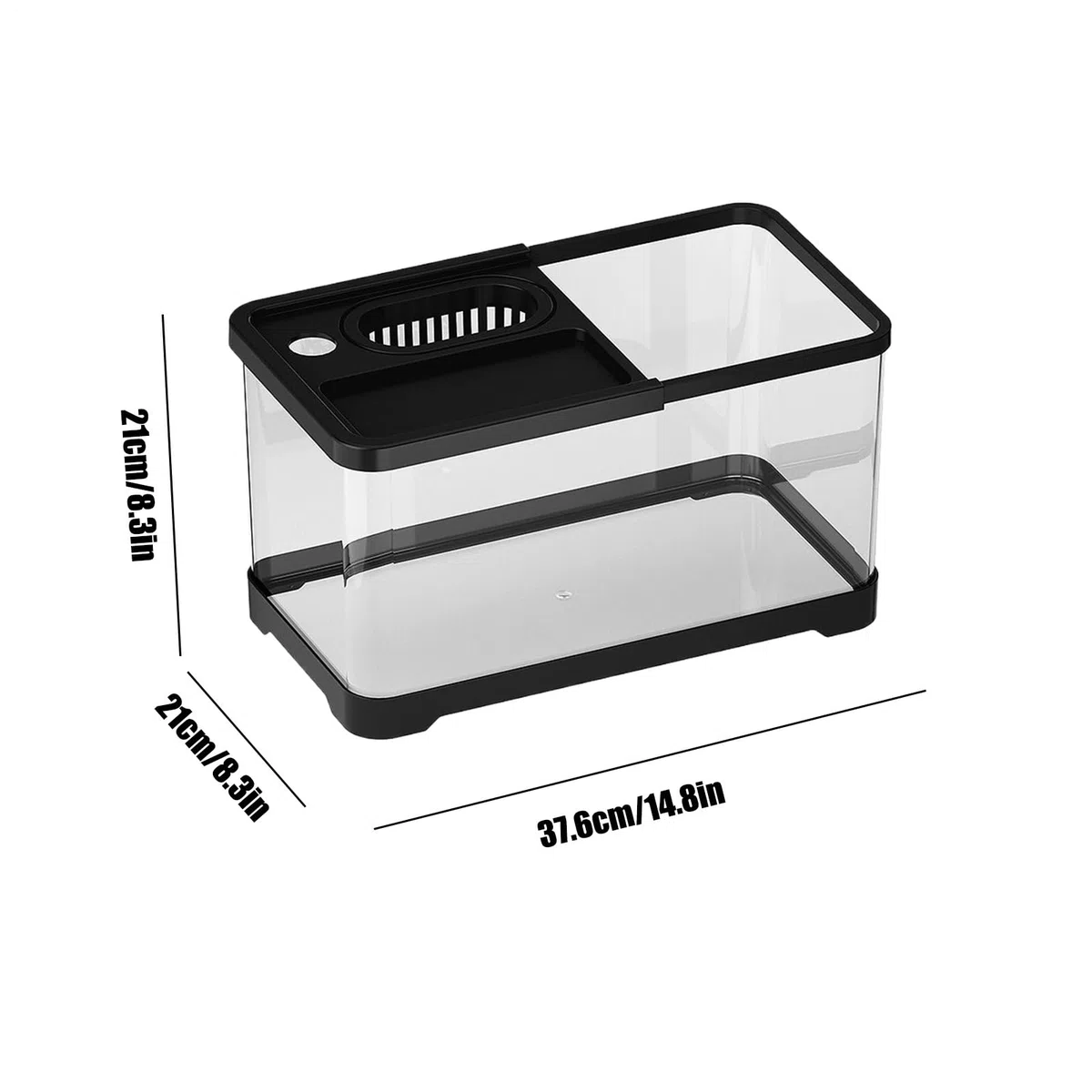Acuario Para Principiantes Estético, decorativo, alta transparencia, | Accesorios decorativos LED para kit de acuario pequeño Para habitación infantil, escritorio, salón, decoraciones de
