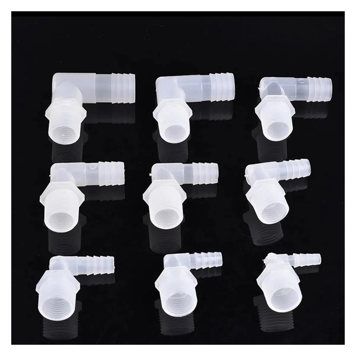 5-100 piezas de codos de PP G1/8~1/4 a 2,8-11,1 mm conectores de calidad alimentaria, accesorios for bombas de aire de acuario, juntas de tuberías de agua de riego(5.6-G1I8,50PCS)