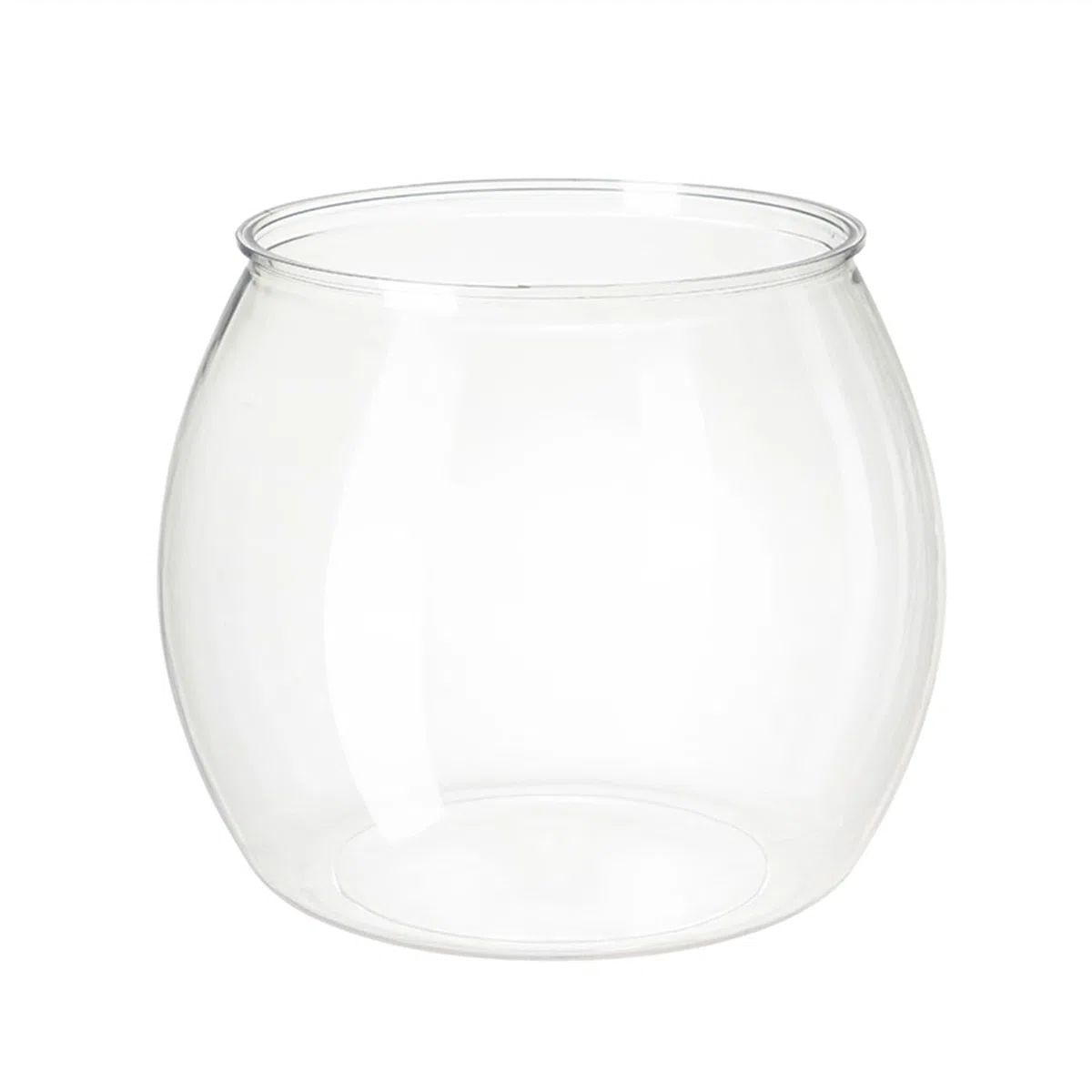 Pecera Tanque de Peces pequeño de Pet translúcido Alto y Redondo de una Sola Pieza de Vidrio de imitación for Sala de Estar, Oficina, peceras pequeñas de Escritorio Acuario(13x17x14cm)