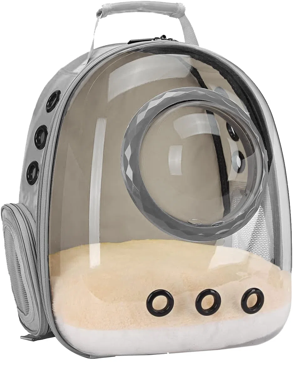 Mochila transportadora para gatos de burbujas, mochila transparente para cachorros y conejos, mochila para gatos con burbujas de cápsula espacial, aprobada por aerolíneas