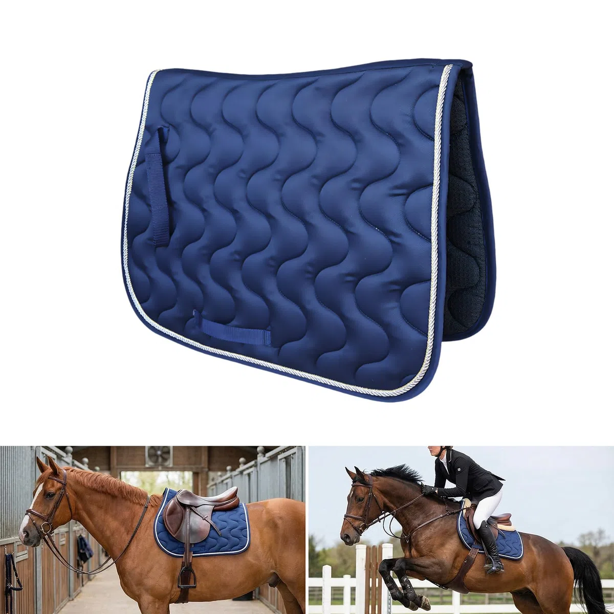 Funda para silla de montar para ecuestres de gran tamaño, 67x50 cm, almohadilla para silla de montar para ecuestres con diseños de costuras seguras para protecciones seguras de la espalda, almohadilla