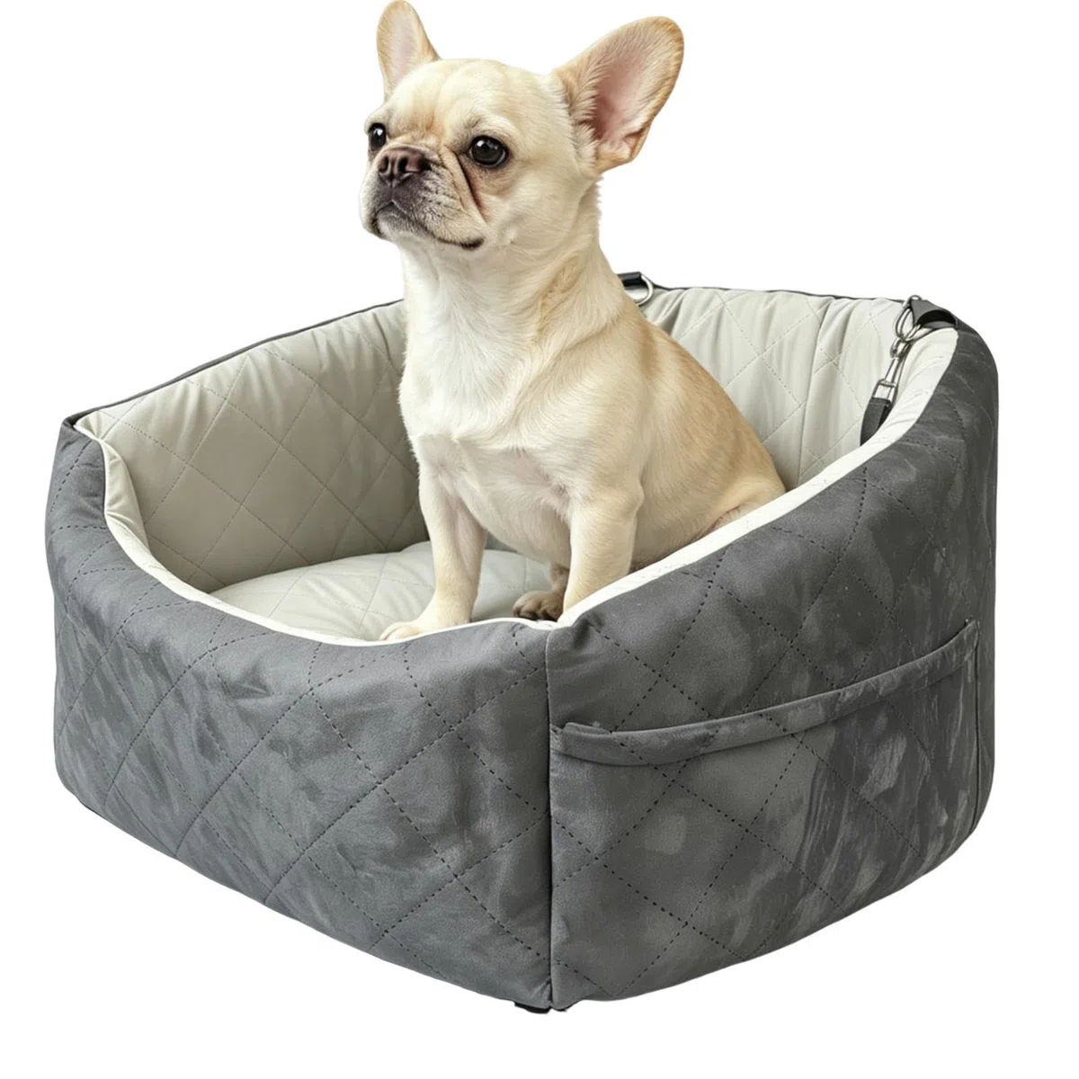 Asiento de Coche para Perro Impermeable con Cinturón de Seguridad para | Asiento Elevador Cama Coche para Perros para Mascotas Pequeñas y Medianas en SUV Pickup Sedán Furgoneta y