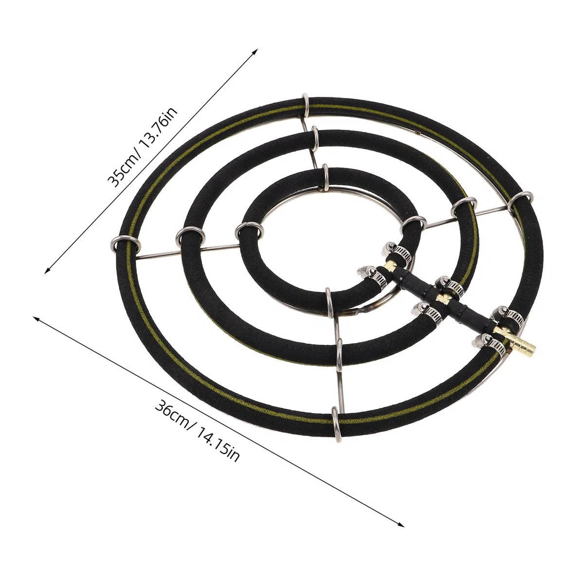 Levemolo Disco de Burbujas Redondo para Estanque de Peces - Difusor de Piedra de Aire para Acuario de 35 cm - Burbujeador de oxigenación para pecera, Ideal para acuarios domésticos y estanques