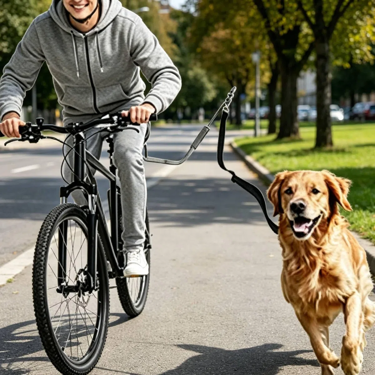 Correa de Bicicleta para Perros, Ideal para Paseos Nocturnos, Acampadas Y Viajes.