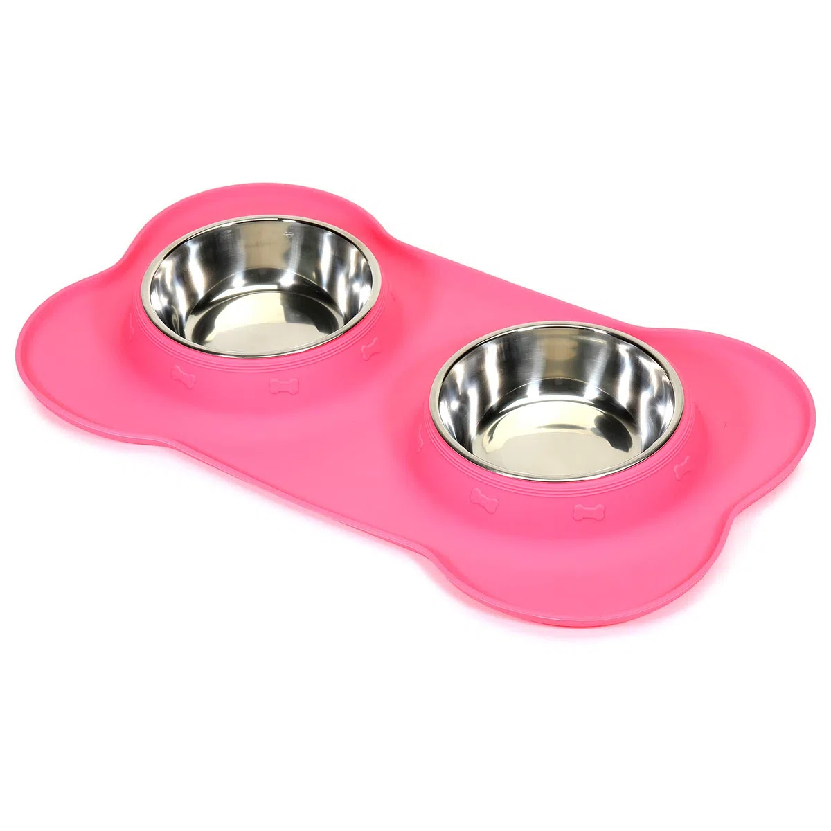 AsFrost Cuencos de Comida para Perros de Acero Inoxidable y Cuencos de Agua para Perros con antiderrames y Antideslizante, comedero con Alfombrilla para Perros y Gatos