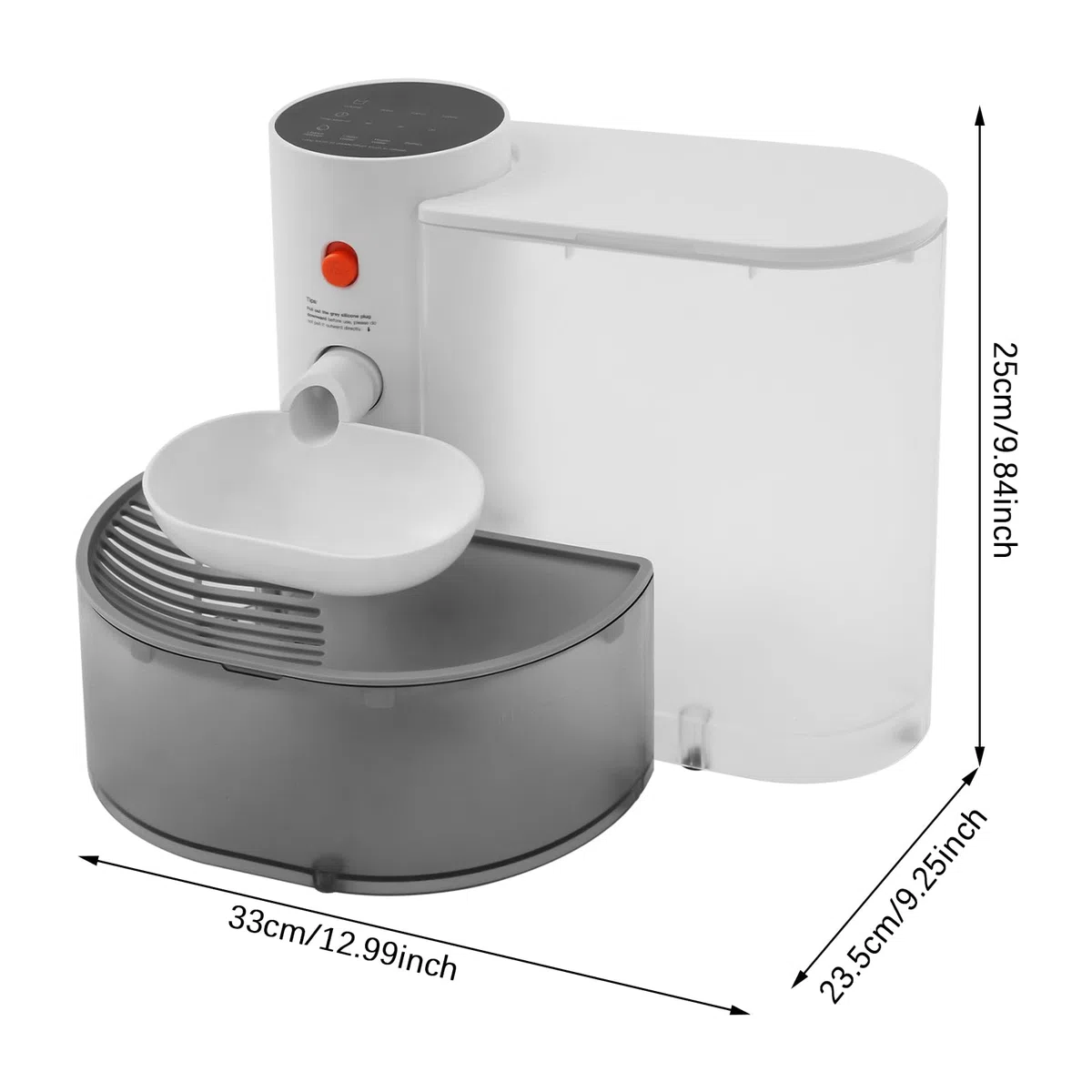 Fuente para gatos de 3 L, fuente inteligente para gatos, fuente para gatos con depósito de agua fresca y de aguas residuales, fuente para beber para gatos con excelente duración de la batería