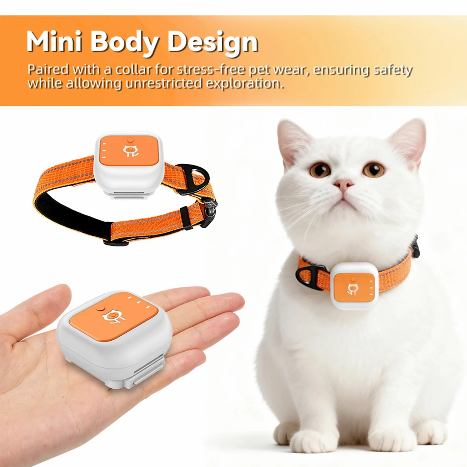 VBESTLIFE Rastreador GPS para Mascotas, Seguimiento de Ubicación en Tiempo Real con Alertas SOS y Geovalla, Soporte Satelital Multisistema para Perros y Gatos, Duración de la Batería de (Versión