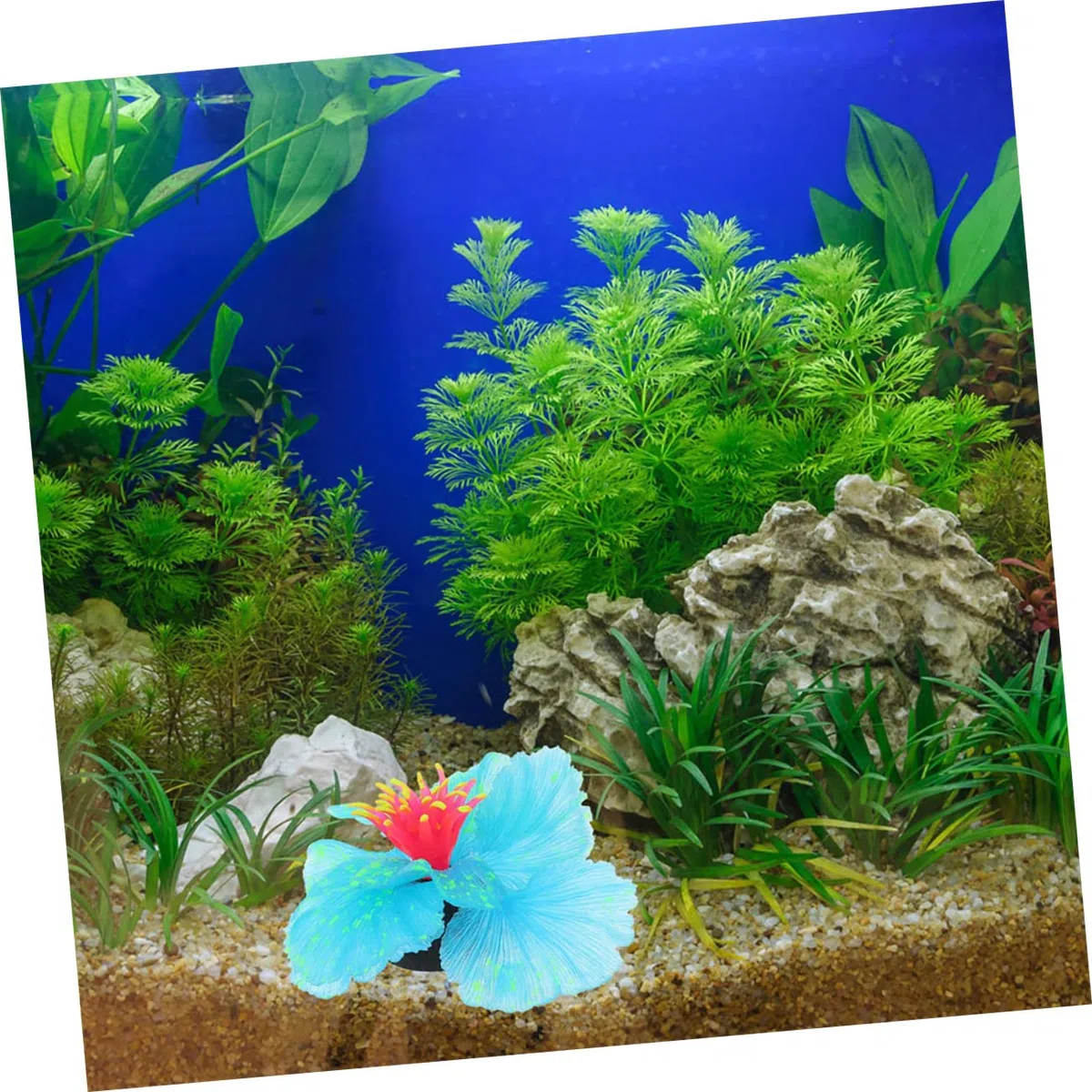 Happyyami 4piezas Decoración De Acuario Artificial Resistente Accesorios De Planta para Peceras Decoración De Acuarios para Hogar y Escritorio