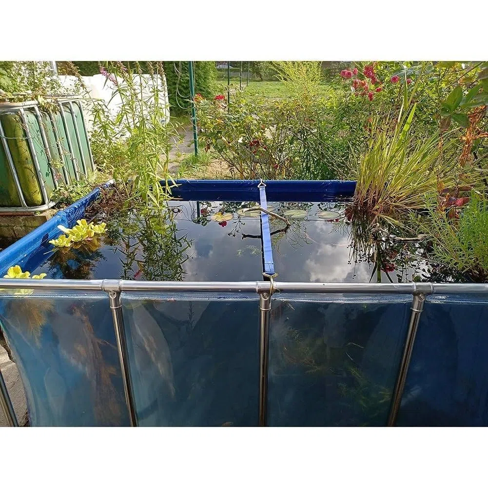 Acuario Grande De Lona De PVC, Piscina sobre El Suelo, Estanque De Piscina para Peces Y Mascotas Acuáticas, Marco De Acero, Ventana De Visualización Transparente,50x40x30cm