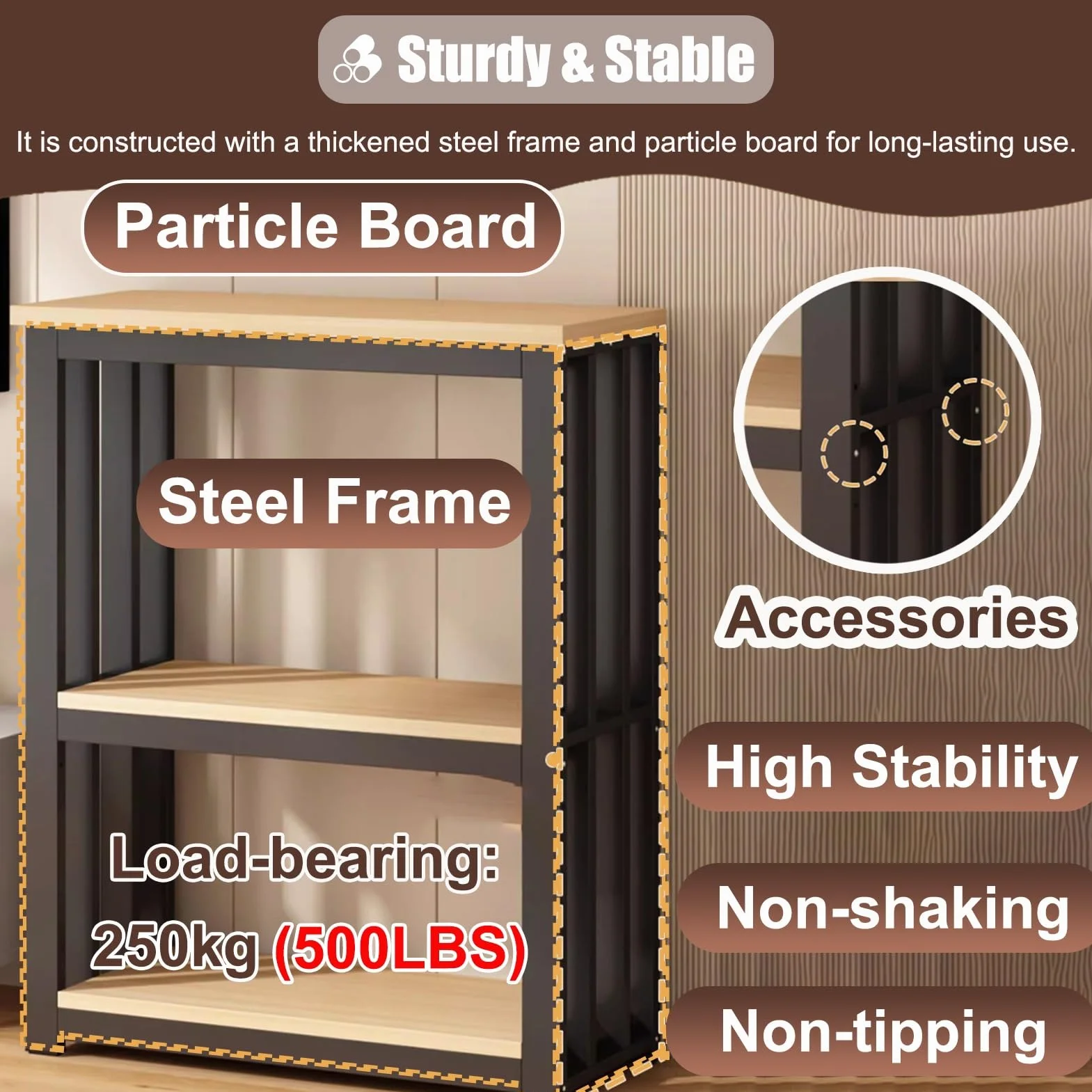 Soporte de metal pesado para acuario, armario para tanque de reptiles con accesorios, adecuado para múltiples tanques, diseño resistente y elegante