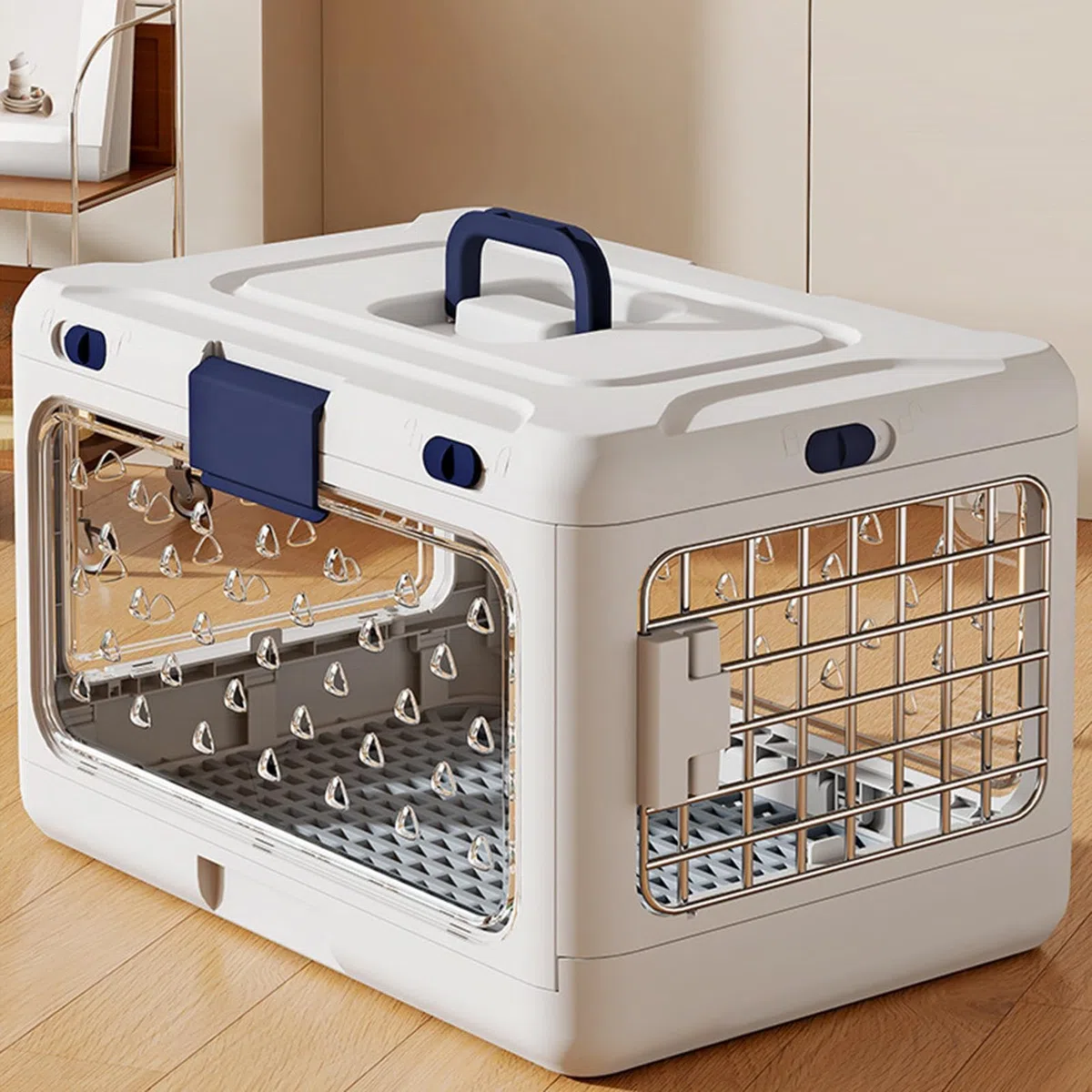 Transportín para Gatos Transporte Plegable Para Mascotas Y Almacenamiento | Transportín Rígido de Perros Para Mascotas Pequeñas O Medianas, Cachorros Y , Salidas, Camping, Paseos, Viajes Por Carre
