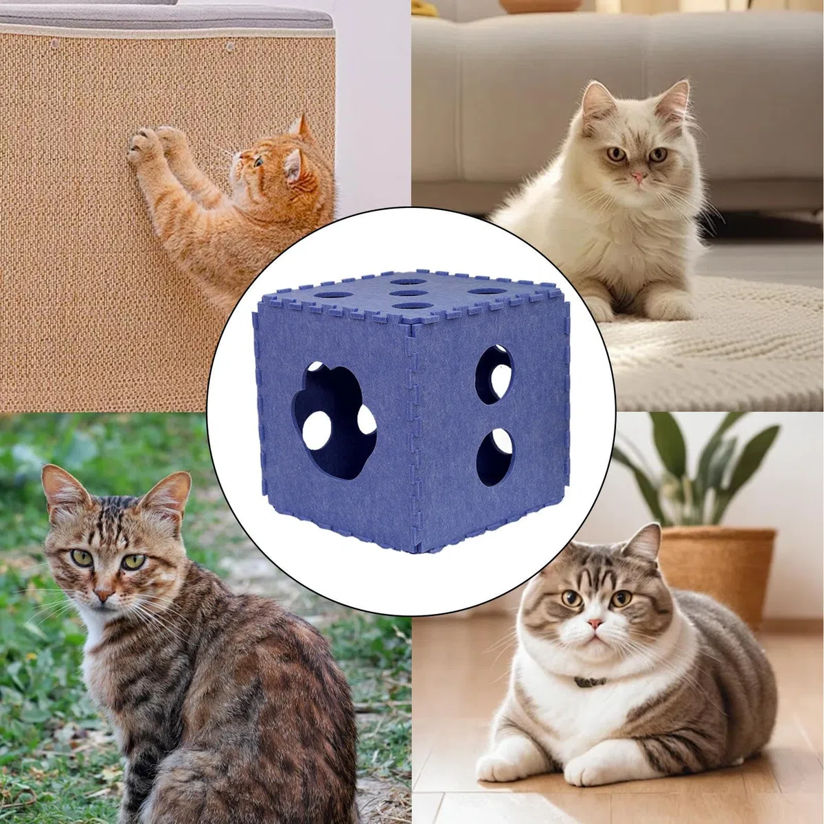para gatos, cueva para gatos de fieltro, de cama en forma de rompecabezas de fieltro | Escondite para gatos, casas y apartamentos para gatos, cubos para gatos para interiores, tabla de | Suave Cachorros y de 5 a 10 Kilogramos, para Juegos en Interiores y