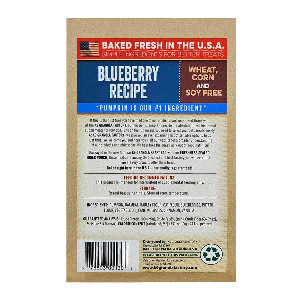 K9 Granola Factory Blueberry Pumpkin Crunchers by K9 Granola Factory