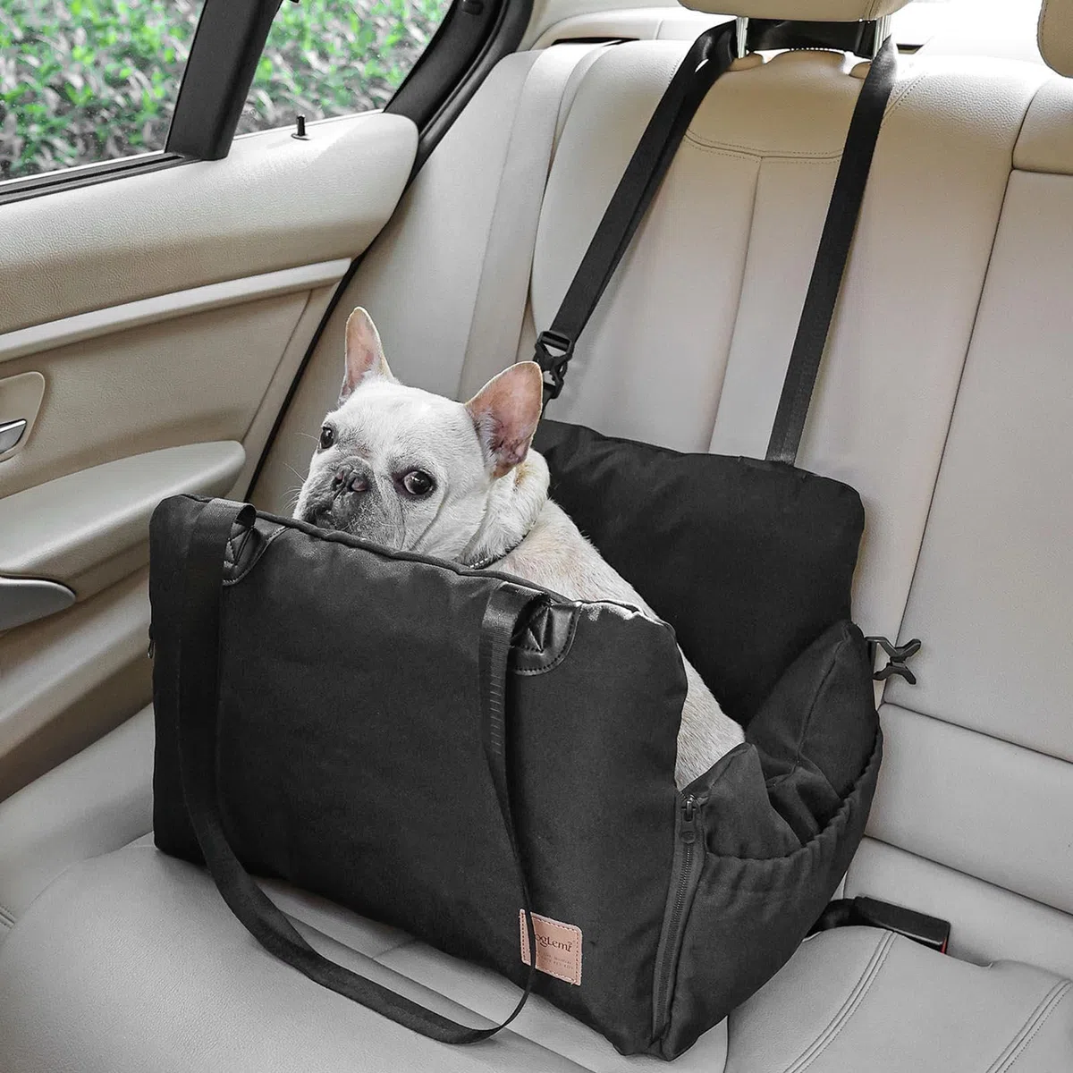 Asiento de coche para perro, cama transpirable, asiento trasero de viaje