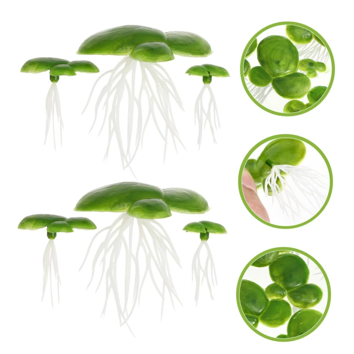 Cabilock 450piezas Plantas Flotantes Artificiales De Lenteja para Acuarios Decoración Natural Resistente y Liviana para Tanques De Peces