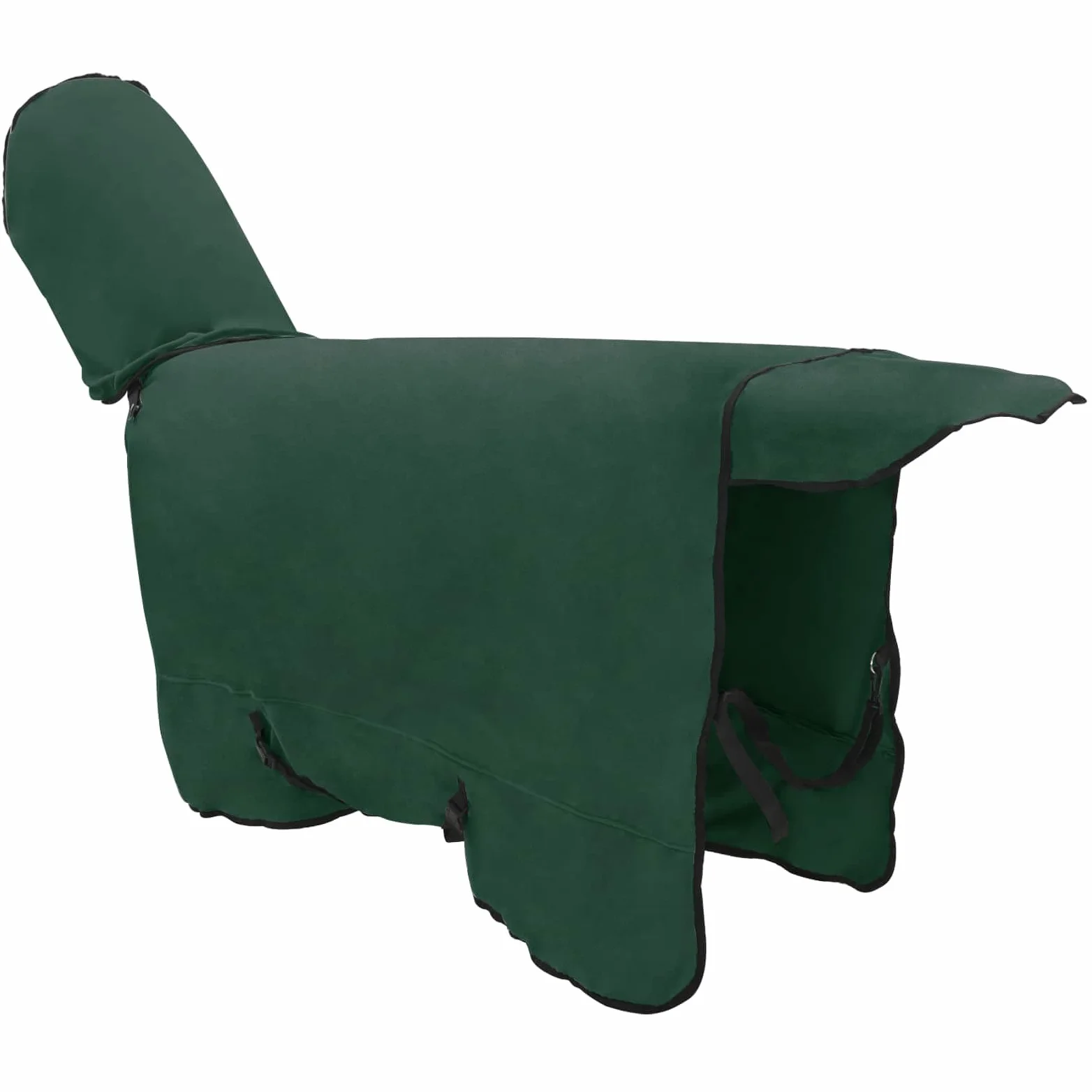 Manta para caballo verde oscuro de poliéster, 155 cm, transpirable, impermeable, cálida, para pastos, establos al aire libre, con resistencia al desgarro, ideal para invierno y transición