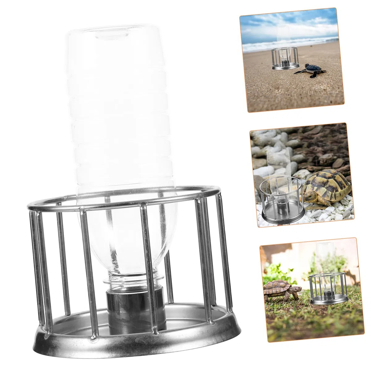 Milisten 5piezas Comedero y Bebedero Multifuncional para Reptiles Plato De Acero Inoxidable para y Pequeños Reptiles Diseño para Agua y Comida para Terrarios