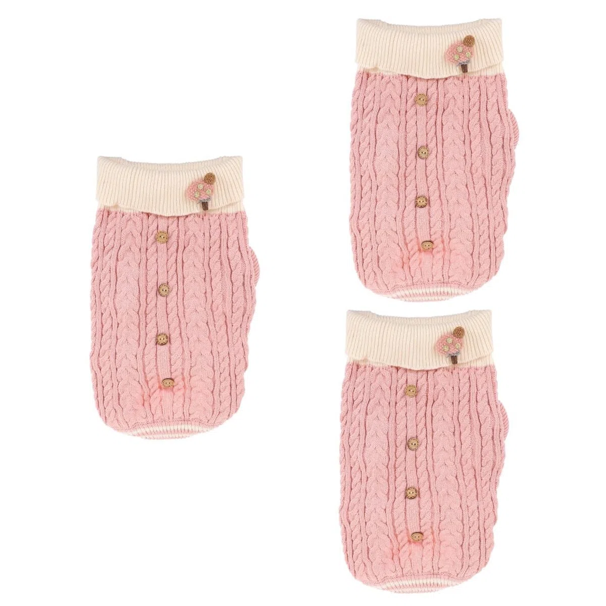 BESPORTBLE 3piezas Suéter De Invierno para Ropa De De Algodón Vestido De Mascota para y Invierno Color Rosa XS