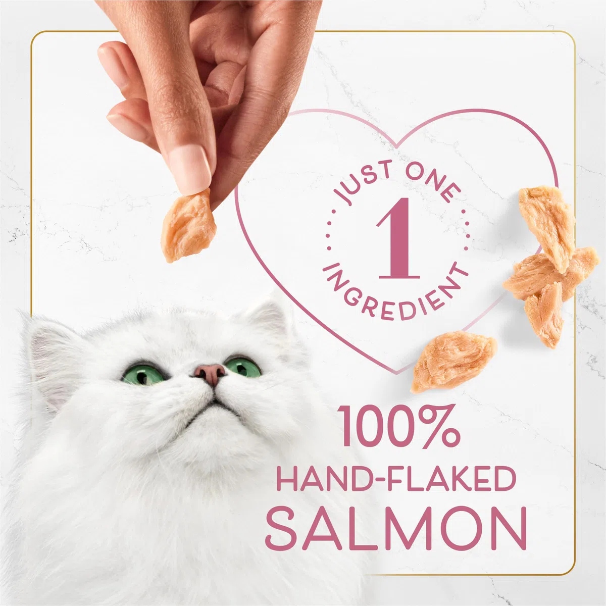 Purina Fancy Feast Purely Natural Hand-Flaked Salmon Cat Treat- 1.06 pouch (5 count)