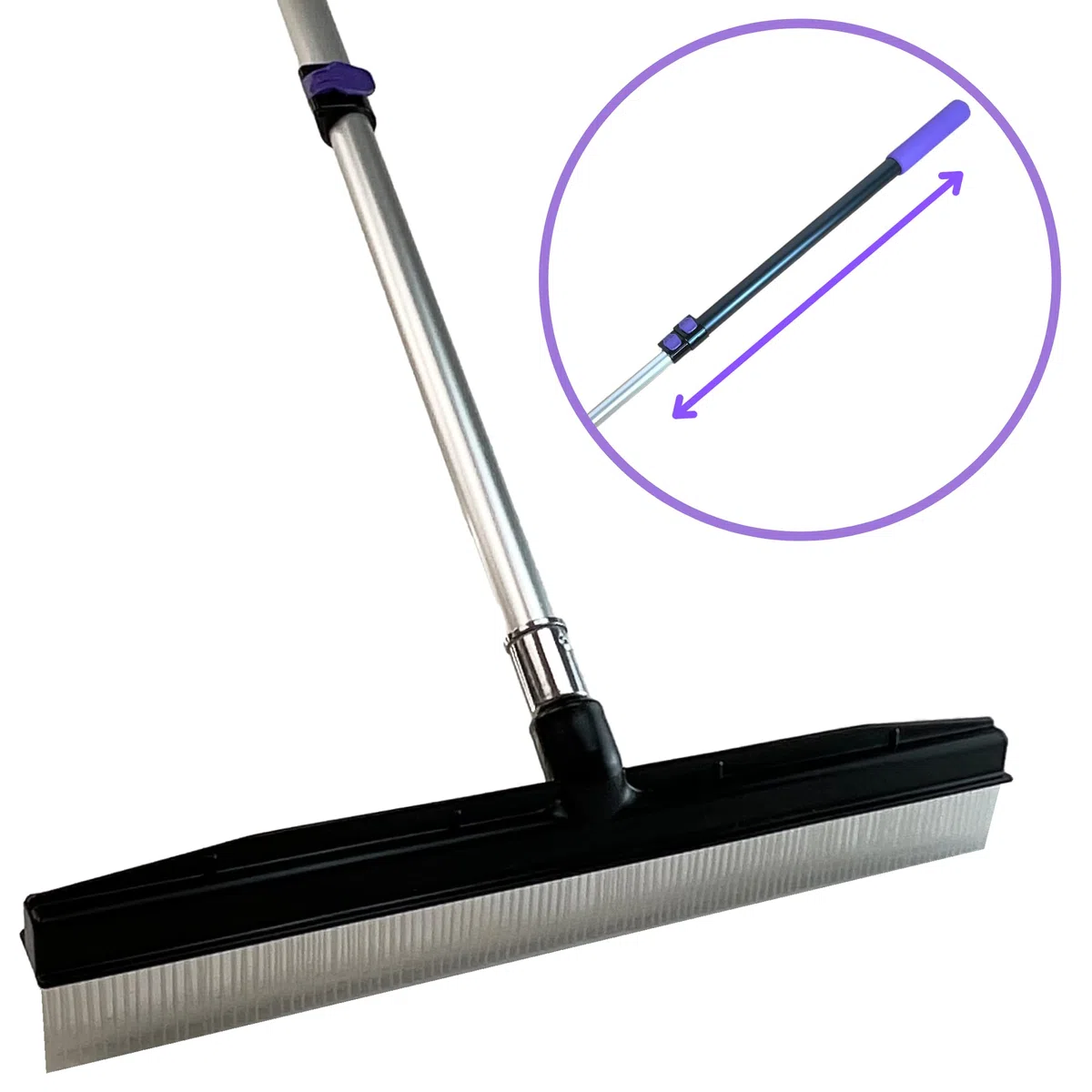 Room Groom - Rastrillo y Peluquero de Pet con Mango telescópico Ajustable de 54 Pulgadas, diseño portátil, Cepillo de Alfombra Ideal para Pelo de Animales, alfombras refrescantes, alfombras y césped
