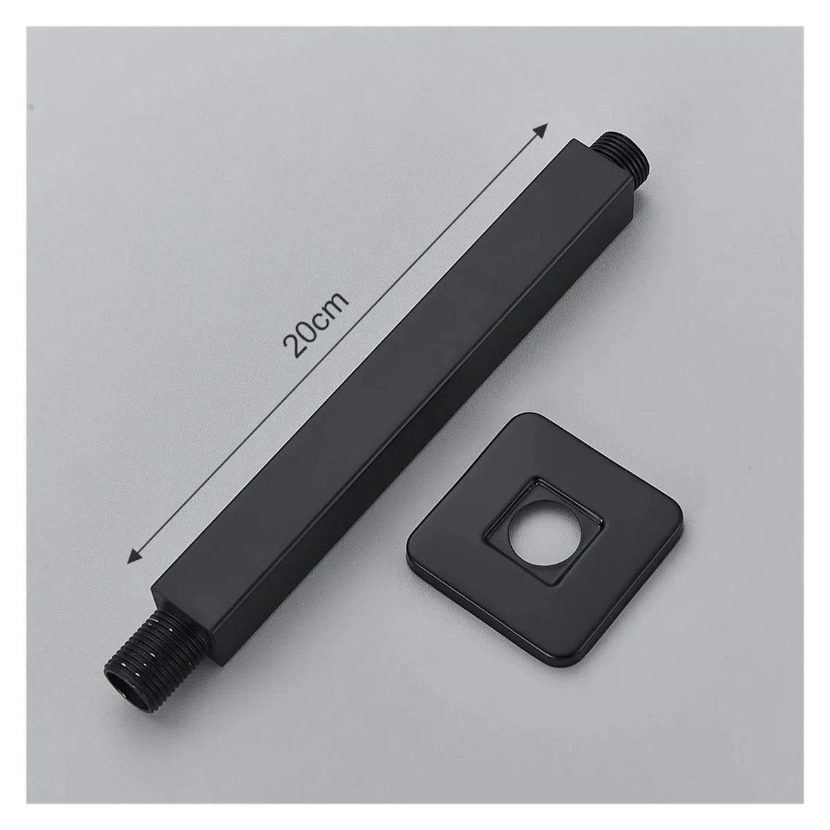 GUYTRM Cabezal de ducha de brazo fijo for montaje en pared y techo, brazo de ducha negro, soporte for cabezal de ducha de baño lingli(Nickel A1)