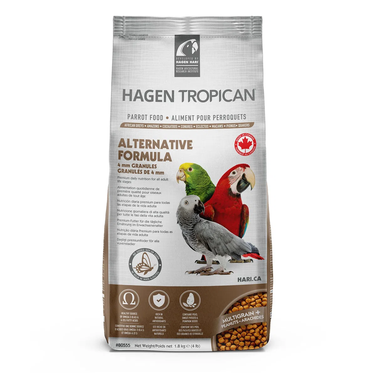 Tropican Alimento para Loros con Formula Alternativa - 1,8 kg