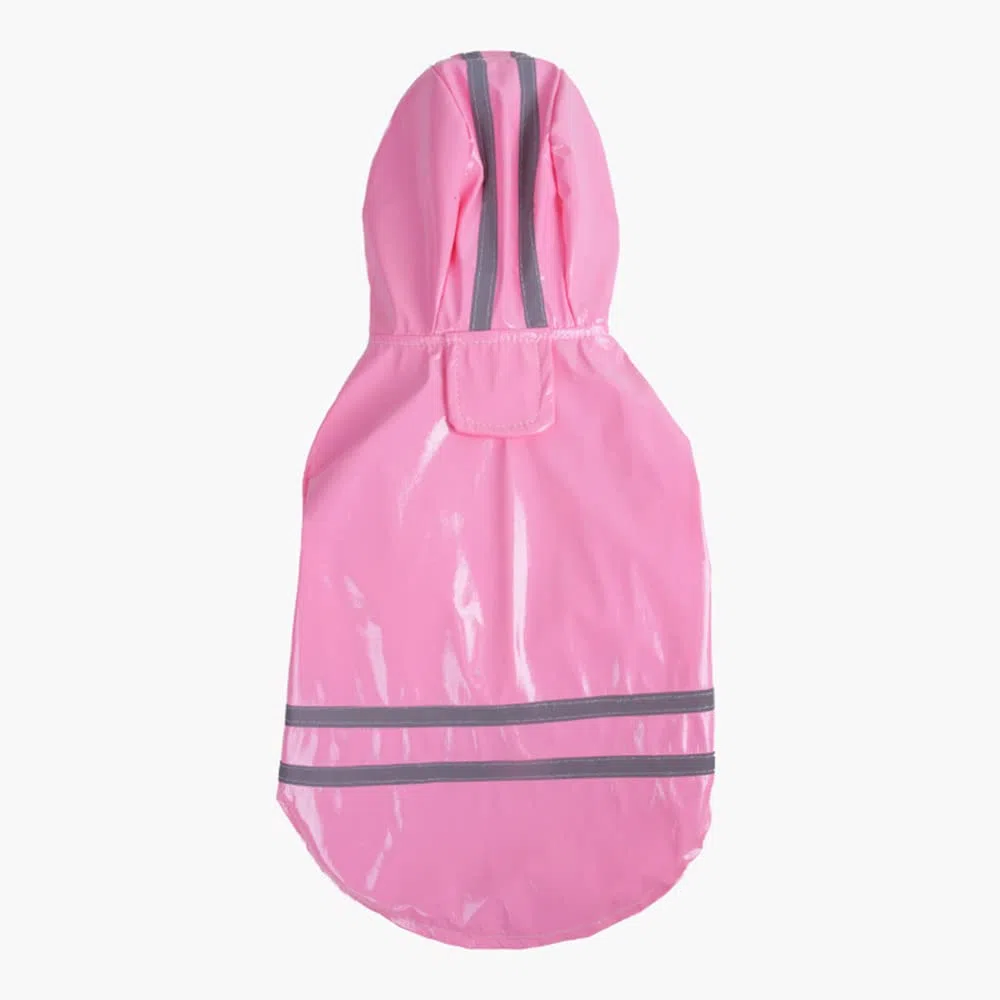 Chubasquero para Perros, Impermeable Reflectante for Perros pequeños, Mono con Capucha y for medianos(Pink,S)