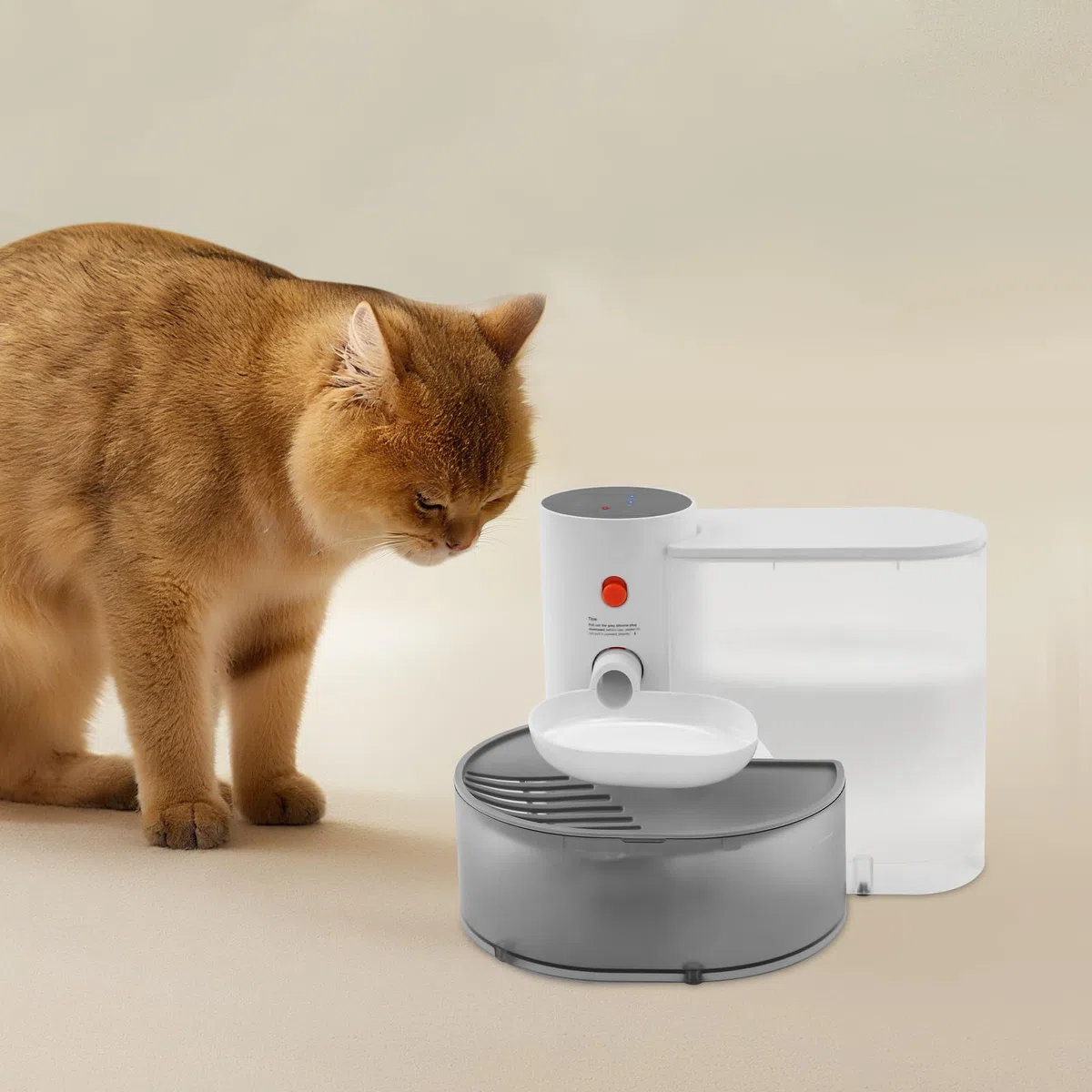 Fuente para gatos de 3 L, fuente inteligente para gatos, fuente para gatos con depósito de agua fresca y de aguas residuales, fuente para beber para gatos con excelente duración de la batería