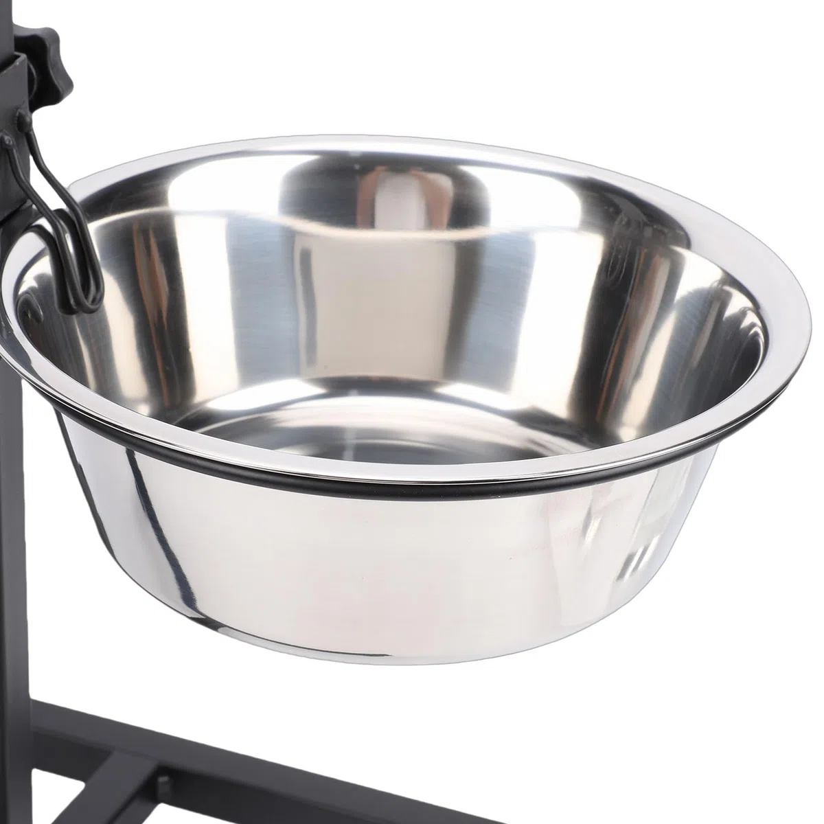 TOPINCN Soporte Elevado para Cuenco para Perros con 2 Cuencos de Acero Inoxidable, Ajustable de 3,2 a 11,8 Pulgadas, Estación de Alimentación Antideslizante para Perros Pequeños,