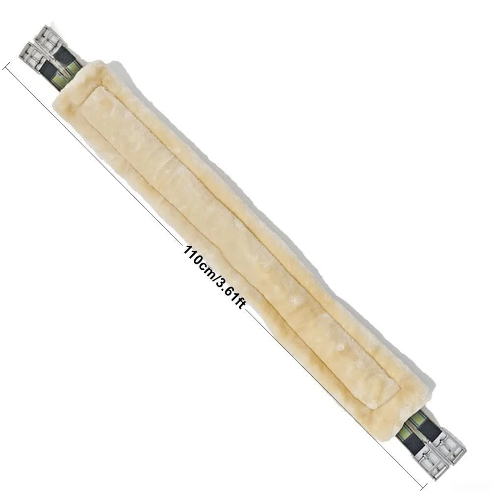 Cómoda cincha de caballo con forro de poliéster suave, hebilla de rodillo de acero inoxidable, perfecta para montar en el oeste (110 cm)