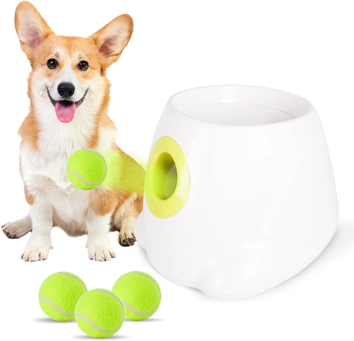 Alimentador Inteligente De Entrenamiento, Pelota De Tenis Inteligente For Perros De La Mayoría De Los Tamaños, Máquina Lanzadora De Pelotas For Mascotas Interactiva For Cachorros, Lanzador De Pelotas