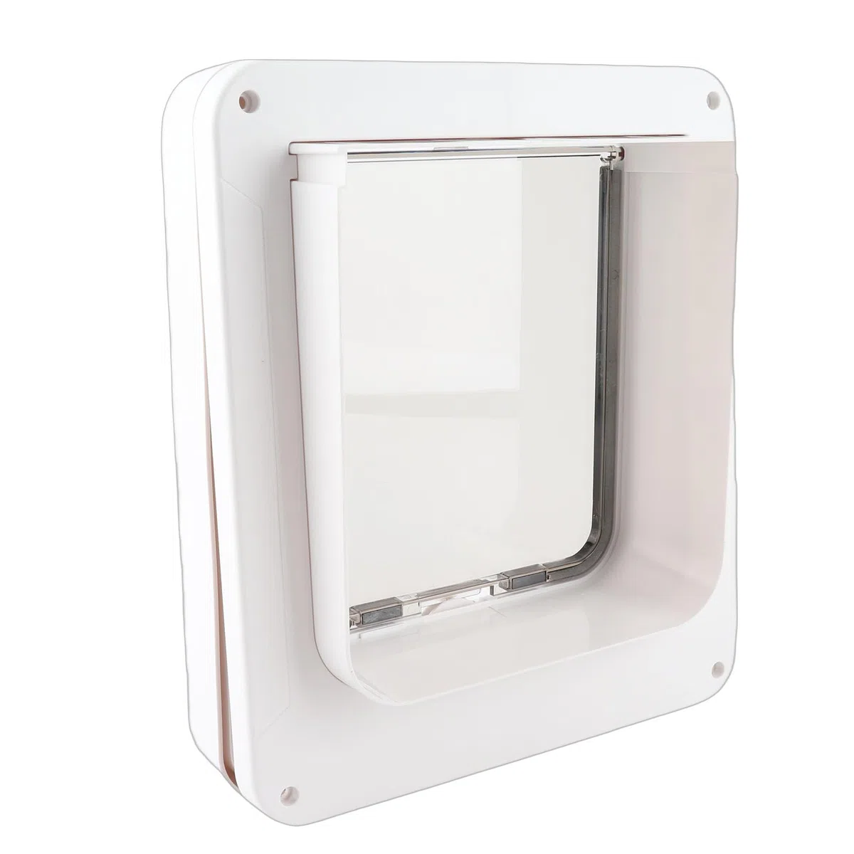 Puerta Inteligente para Gatos, Puerta para Mascotas con Detección Automática con Tecnología Activada por Collar, Entrada de 2 Vías, Fácil Operación para el Hogar, Construcción de Plástico