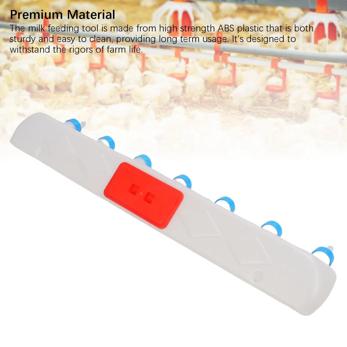Alimentador de Bebidas para Pezones de Lechones, Herramienta de Alimentación de Leche con Tetina para Ganado ABS de Grado Alimenticio con Diseño Colgante de 7 Pezones para Alimentación de