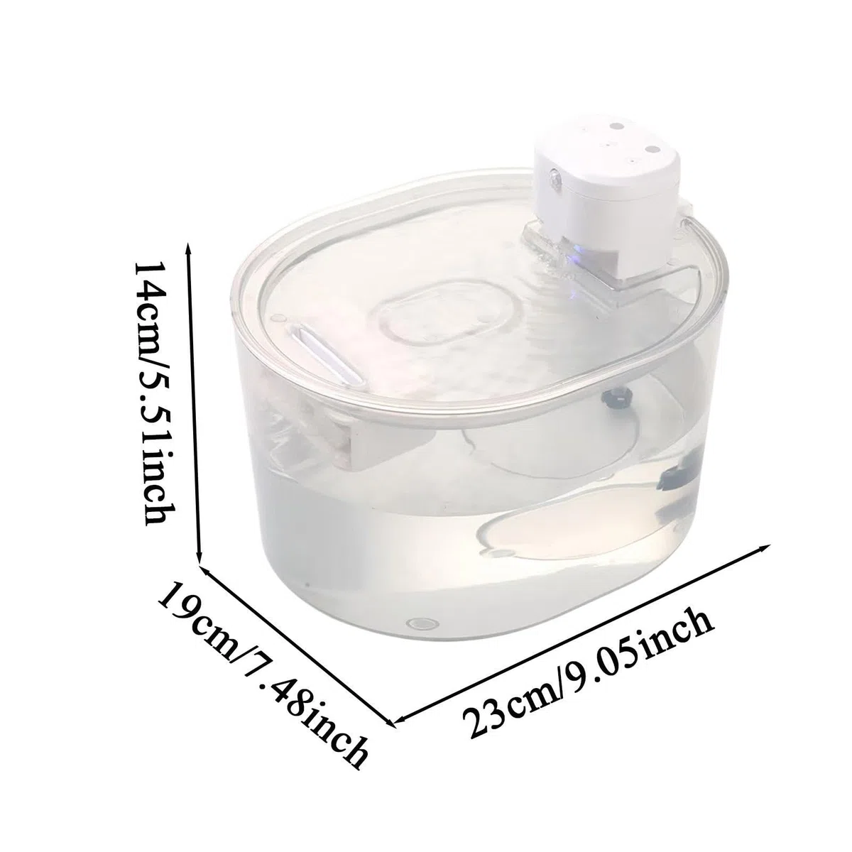 Fuentes para Gatos Dispensador Silencioso Recargable con Sensor 3L | Fuente de Agua Inalámbrica Gatos Bebedero de Mesa y Escritorio, Cachorros, , Perros y Mascotas de Interior