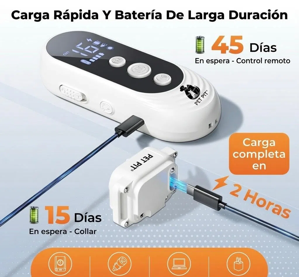Collier pour Chien Avec Télécommande, Portée jusqu’à 3 km, Fonctions Sonores, Vibration et Lumière, 4 Modes Personnalisables, Étanche IPX7, Rechargeable, pour Utilisation Quotidienne