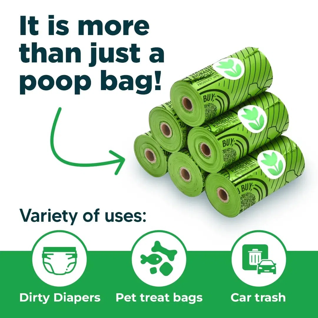 Caca Bolsas Reciclado 9 x 13 Count Down Rollos, poopbags Son numerados para Cuenta atrás de 15 a 1 Individual para Siempre Sabe cómo Muchos Son Izquierda en la Roll- 120 Bolsas