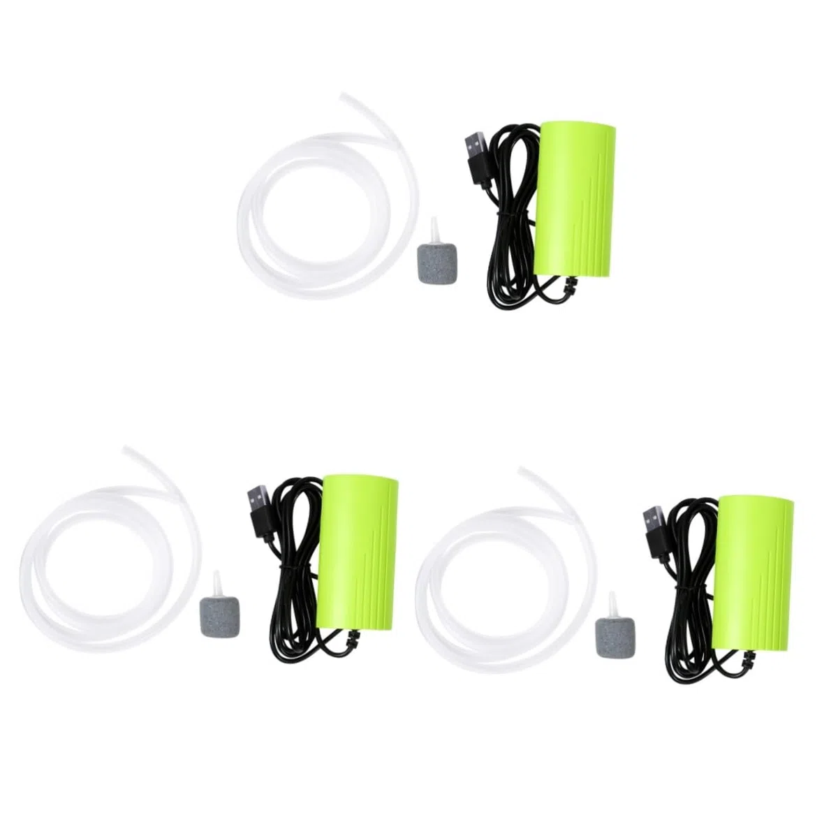 Mipcase 3piezas Bomba De USB Portátil para Acuarios Mini Silenciosa y Aumenta El y Produce Burbujas para Peceras y Pesca Al Aire