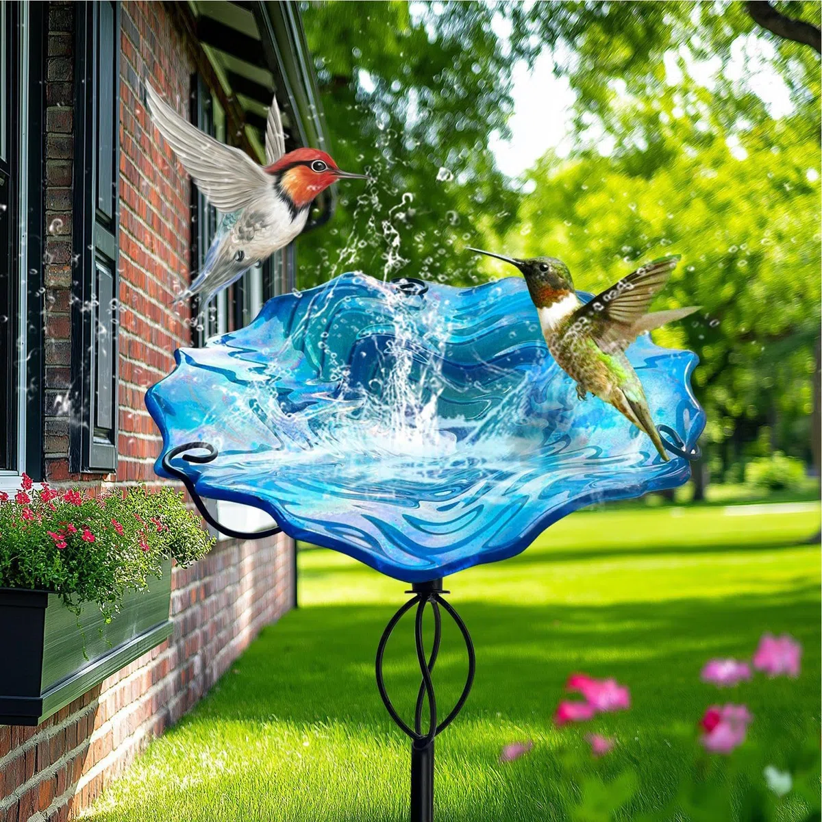 Bebedero para Aves de Exterior 81 cm Resistente y Duradero Accesorio Estilo | Fuente de Agua Para Pájaros para Alimentación de Loros Periquitos Aviarios Jardín Patio Parque y