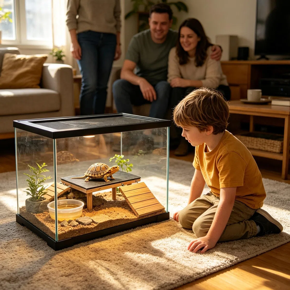 Plataforma de asoleo en terrario para Reptiles Fácil Instalación Plana con