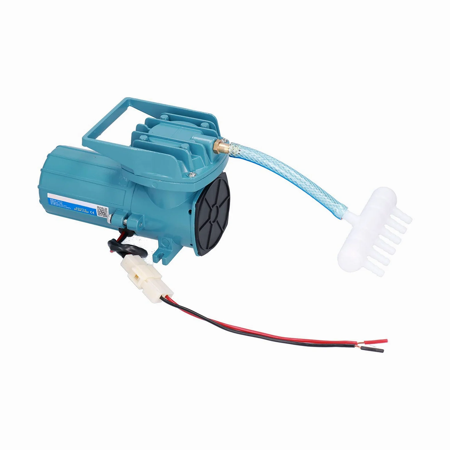 Fafeicy Bomba de Aire, Bomba de Oxígeno, de Aireación de Aleación de Aluminio 12 V 18 W, de Aire de Alta Presión con Diseño sin Aceite para Acuicultura, Pecera, Acuario, Amplia Aplicación