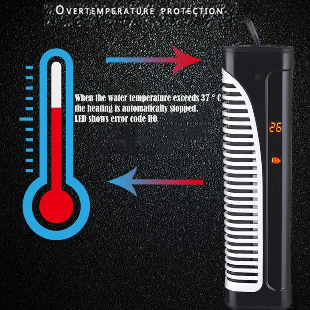 Calentador de Acuario Calentador Sumergible para acuarios con Pantalla LED de Temperatura Visible y Controlador de Temperatura Externo, Calentador automático de termostato