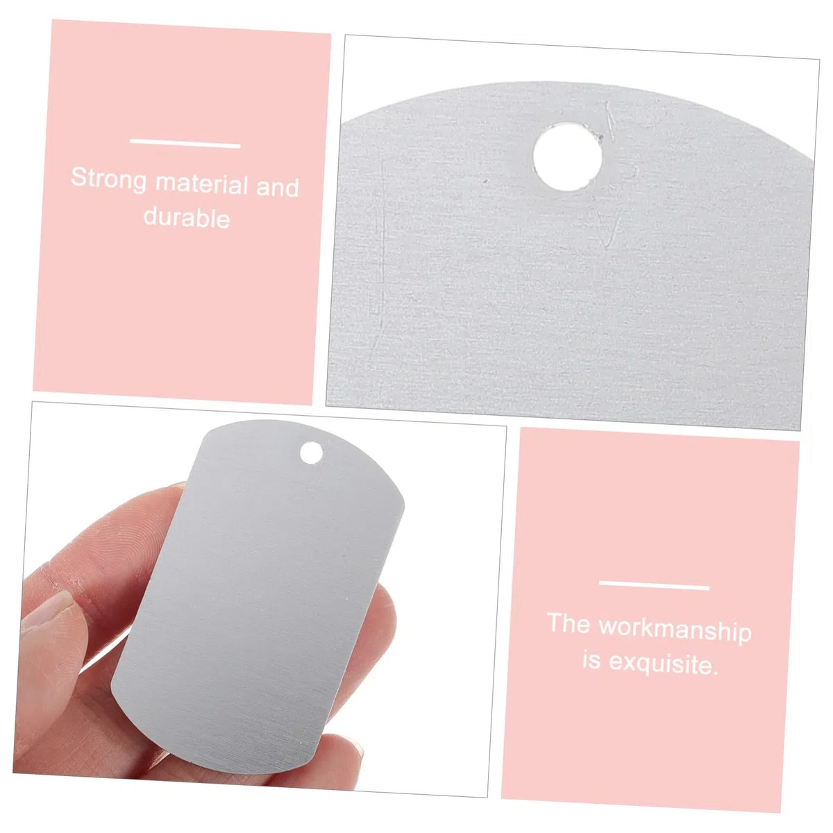 UKCOCO 5 Series Etiquetas De Identificación Mascotas De Aluminio De Etiquetas Y Ganado Personalizables Datos 20 Piezas X 5